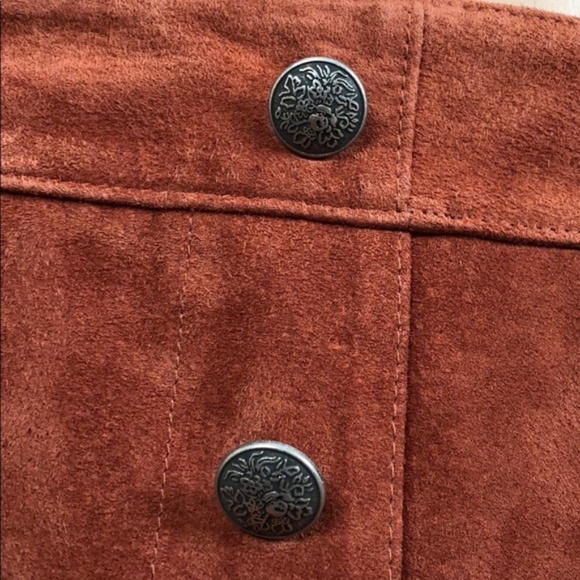 NWT Gianni Bini Suede Mini Skirt Cinnamon sz L - Picture 3 of 7